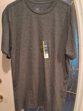 George Men's Heather Gray Short Sleeve Crew Neck Tee